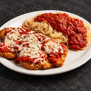 Light Chicken Parmesan with Spaghettini