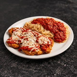 Light Chicken Parmesan with Spaghettini